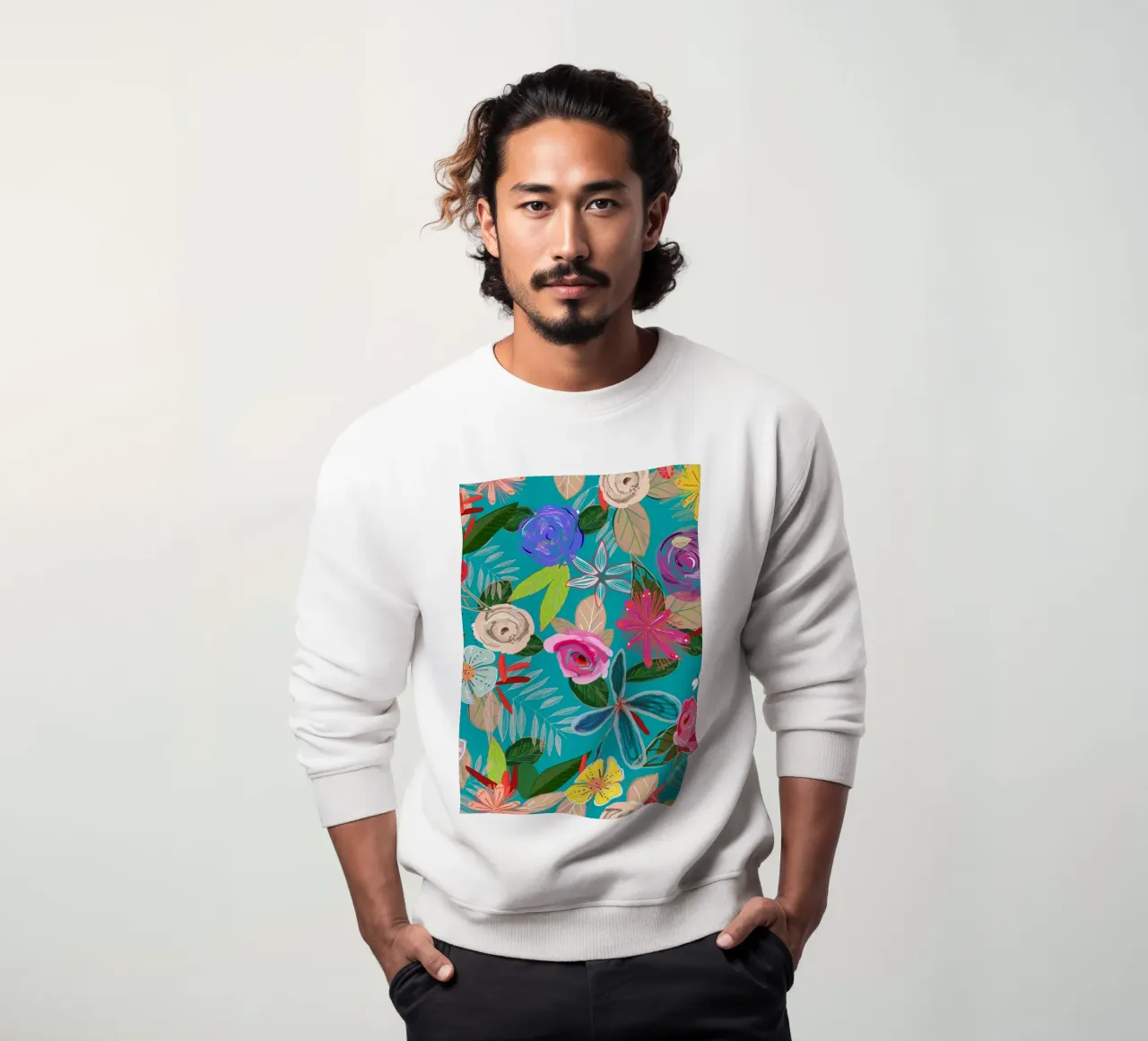 Fiori botanici dai colori vivaci felpa da gulsengunel