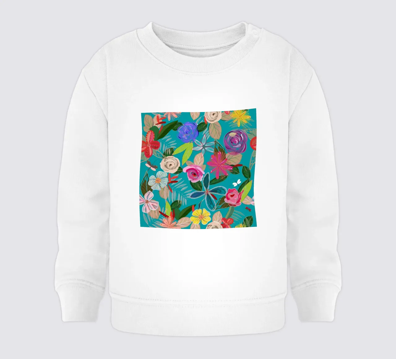 Fleurs botaniques aux couleurs vives sweat pour bébé de gulsengunel