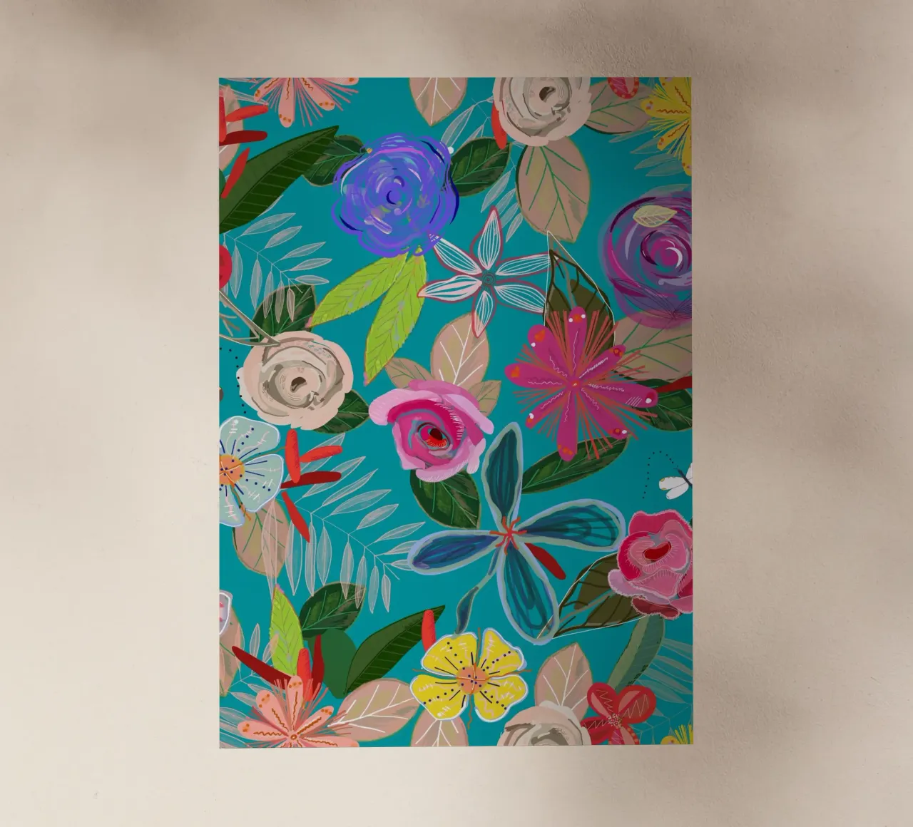 Fiori botanici dai colori vivaci pellicola backlit da gulsengunel