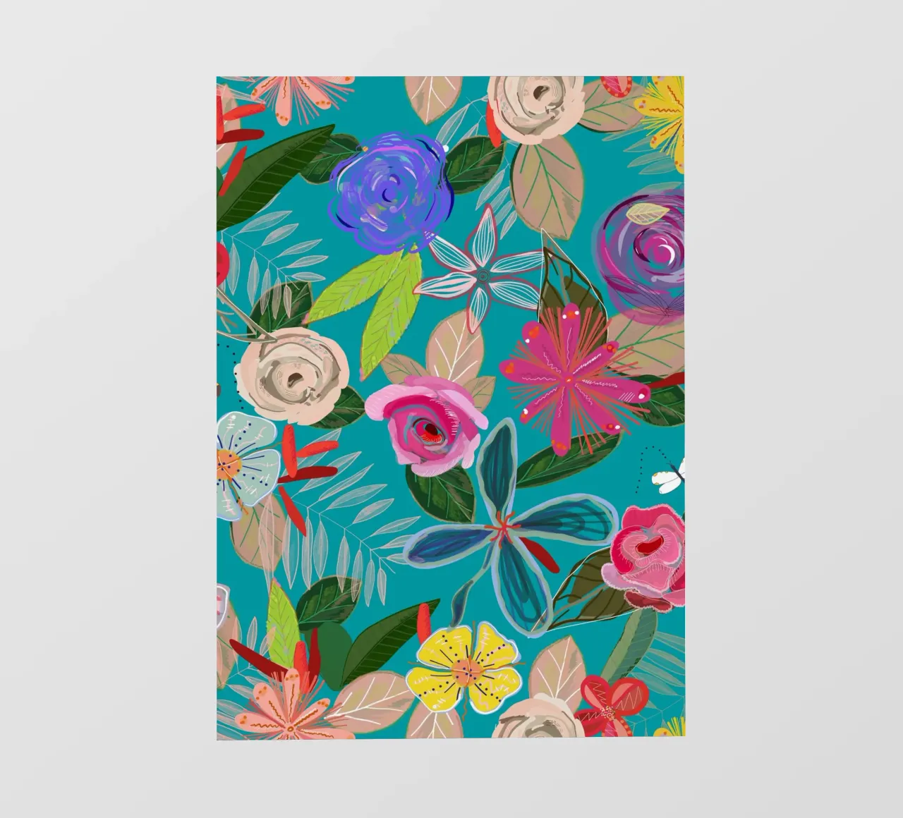 Fiori botanici dai colori vivaci pellicola backlit da gulsengunel