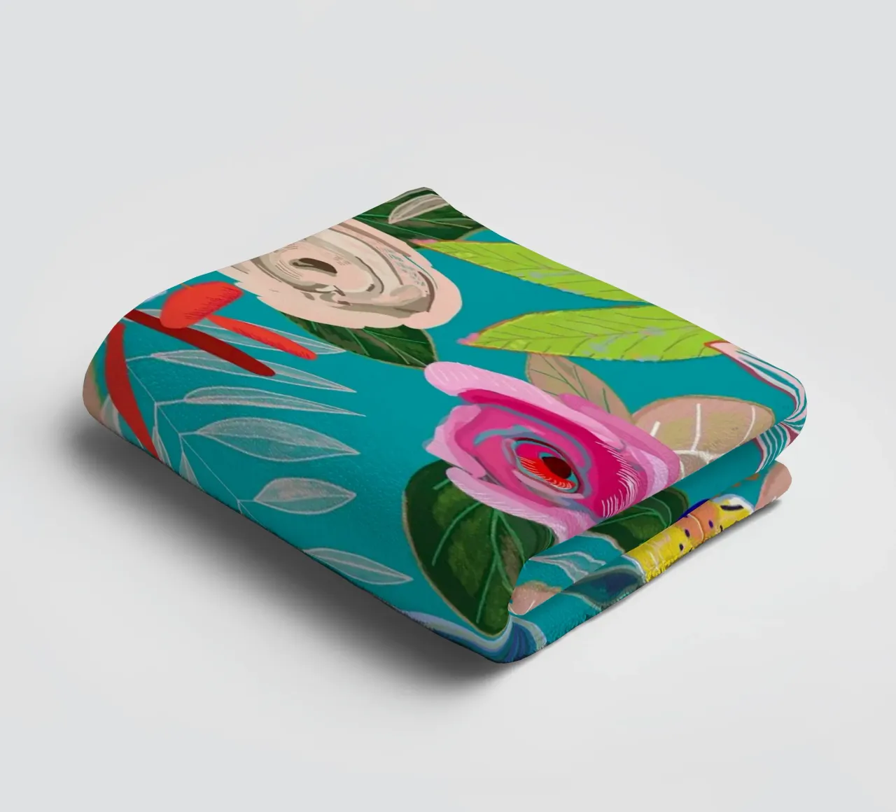 Fiori botanici dai colori vivaci asciugamano da bagno da gulsengunel