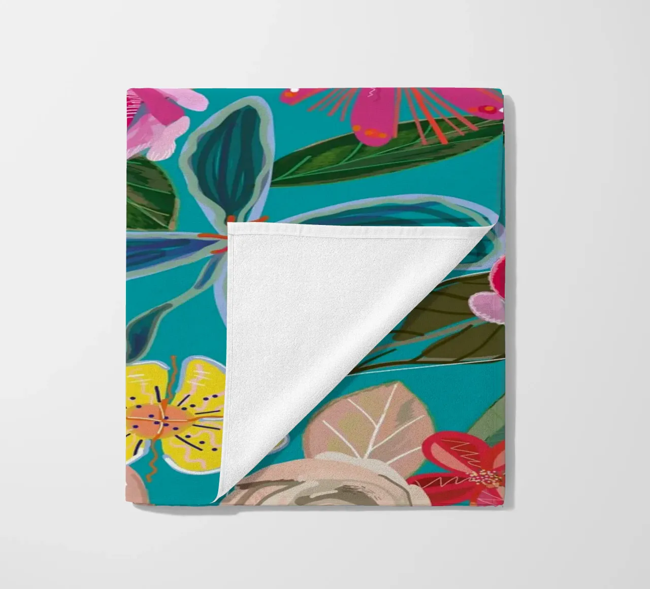 Fiori botanici dai colori vivaci telo mare da gulsengunel