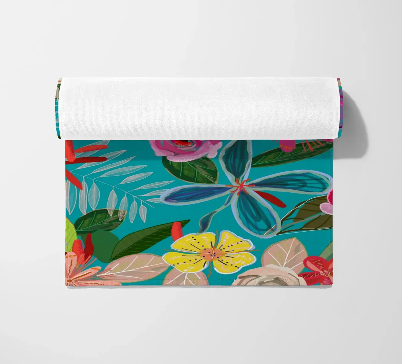 Fiori botanici dai colori vivaci telo mare da gulsengunel