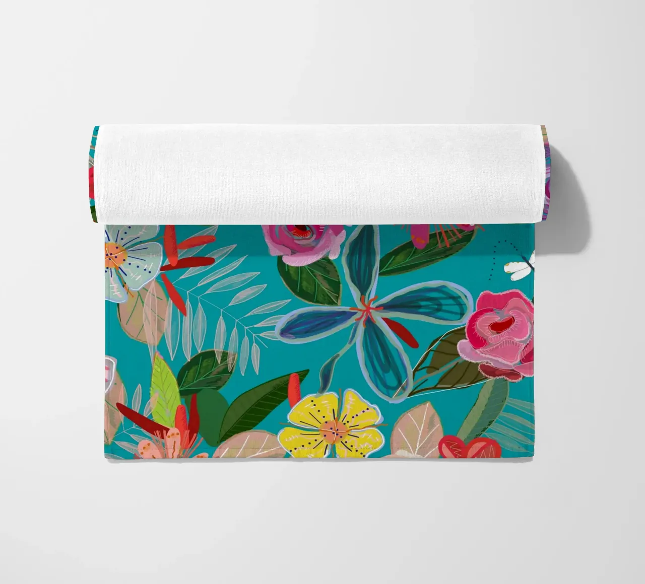 Fiori botanici dai colori vivaci telo mare da gulsengunel