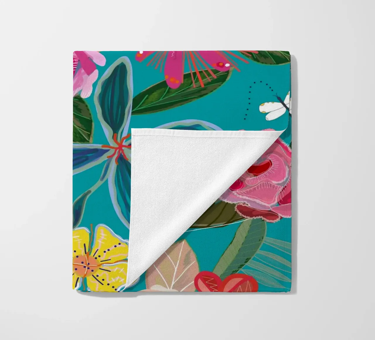 Fiori botanici dai colori vivaci telo mare da gulsengunel