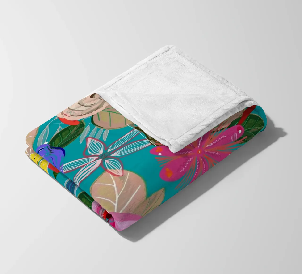 Fiori botanici dai colori vivaci coperta in pile da gulsengunel