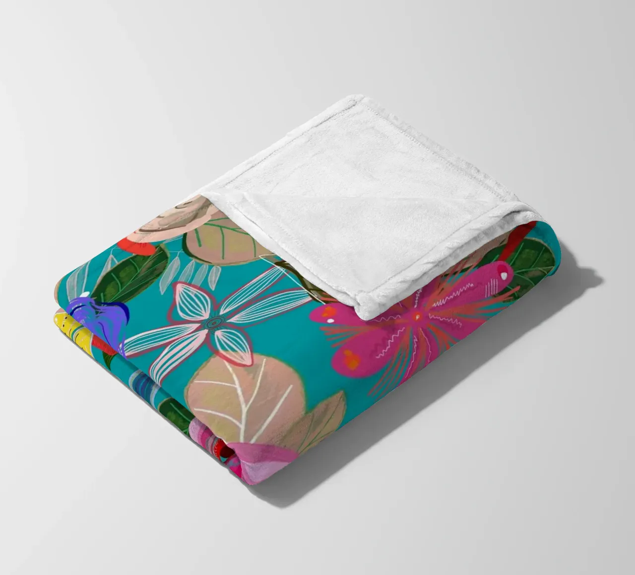 Fiori botanici dai colori vivaci coperta in pile da gulsengunel