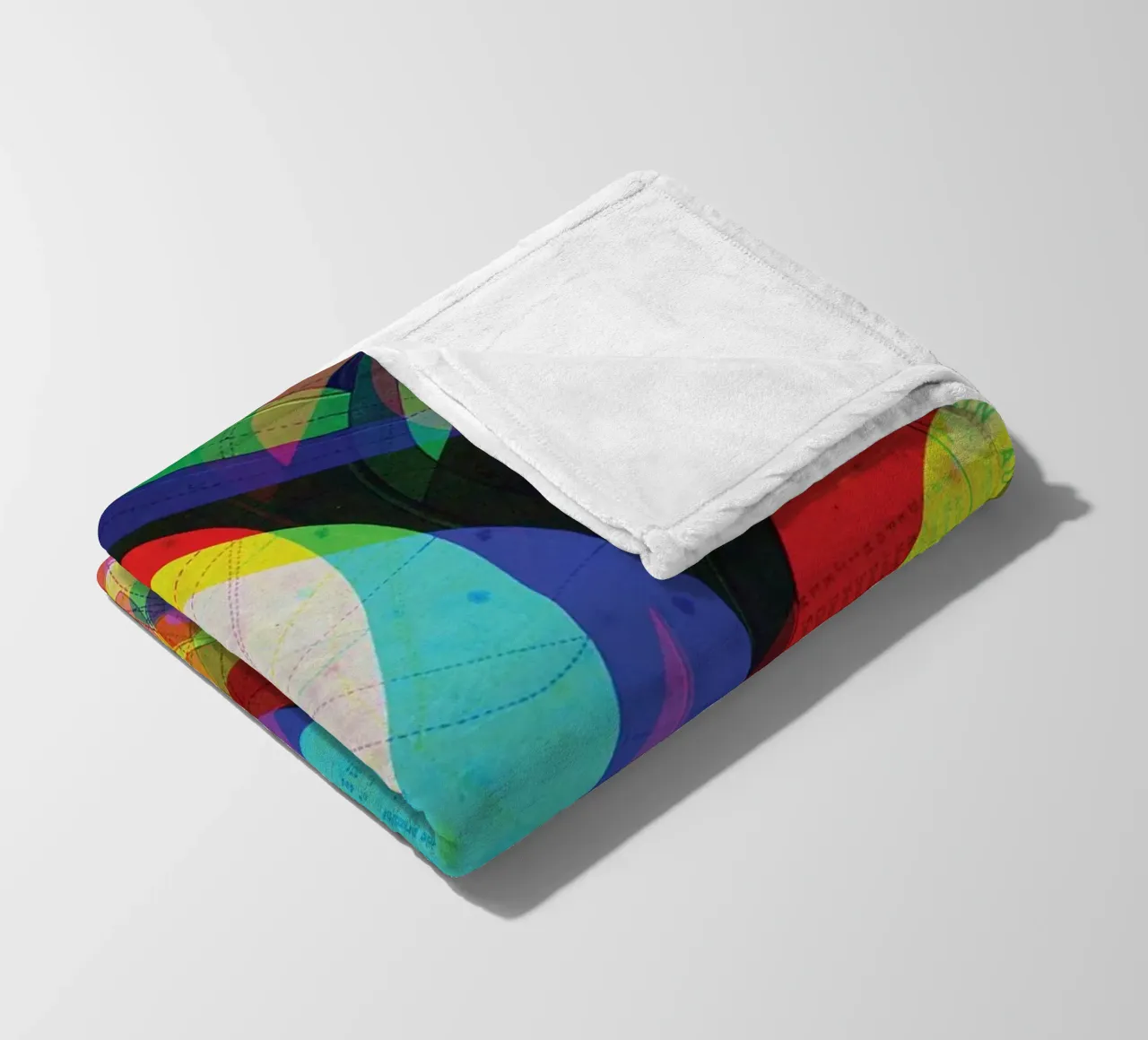 Cog & Color | Press Play Art Print Remix fleece blanket by Press Play Art Prints