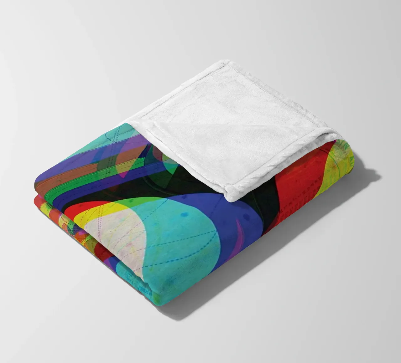 Cog & Color | Press Play Art Print Remix fleece blanket by Press Play Art Prints