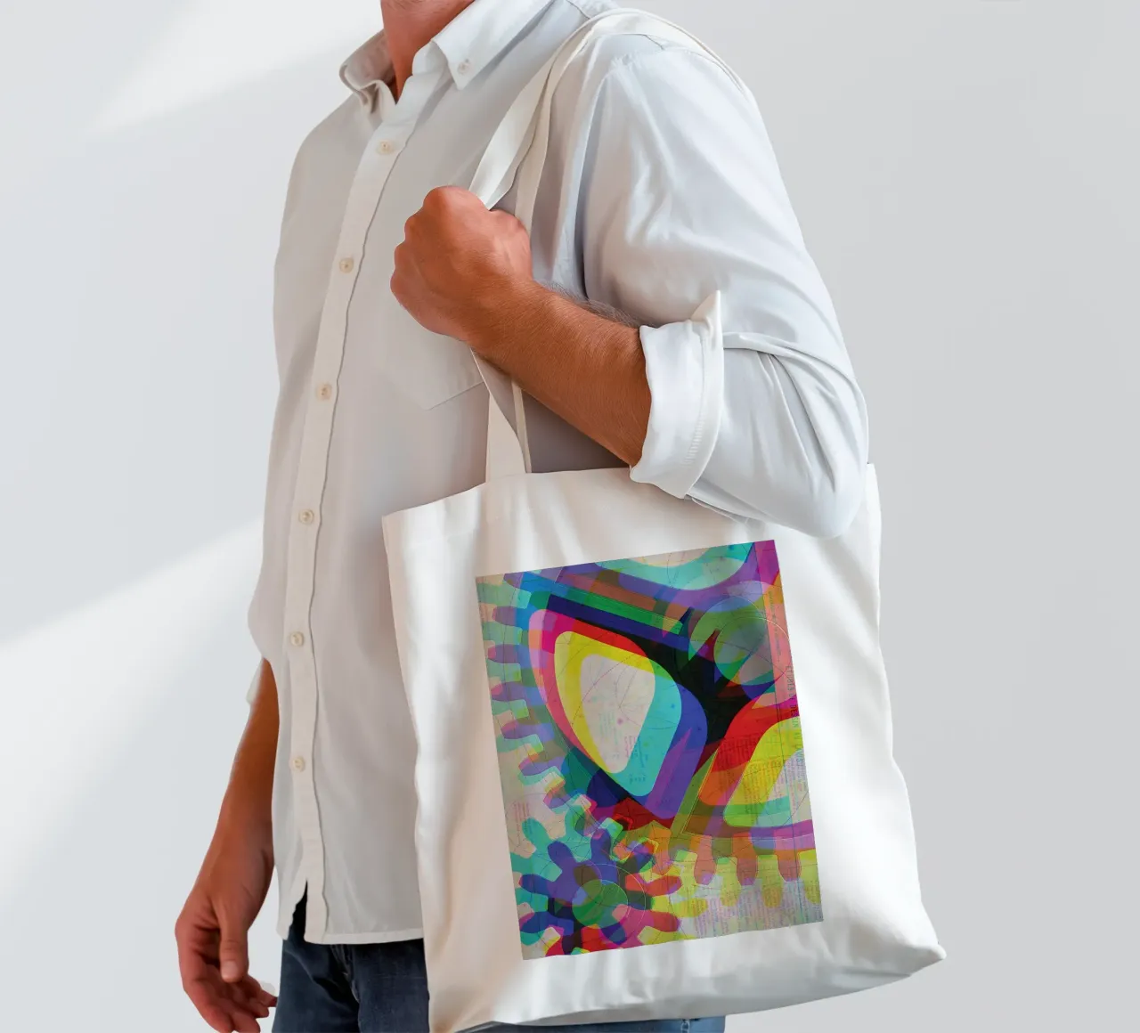 Cog & Color | Press Play Art Print Remix tote bag de Press Play Art Prints