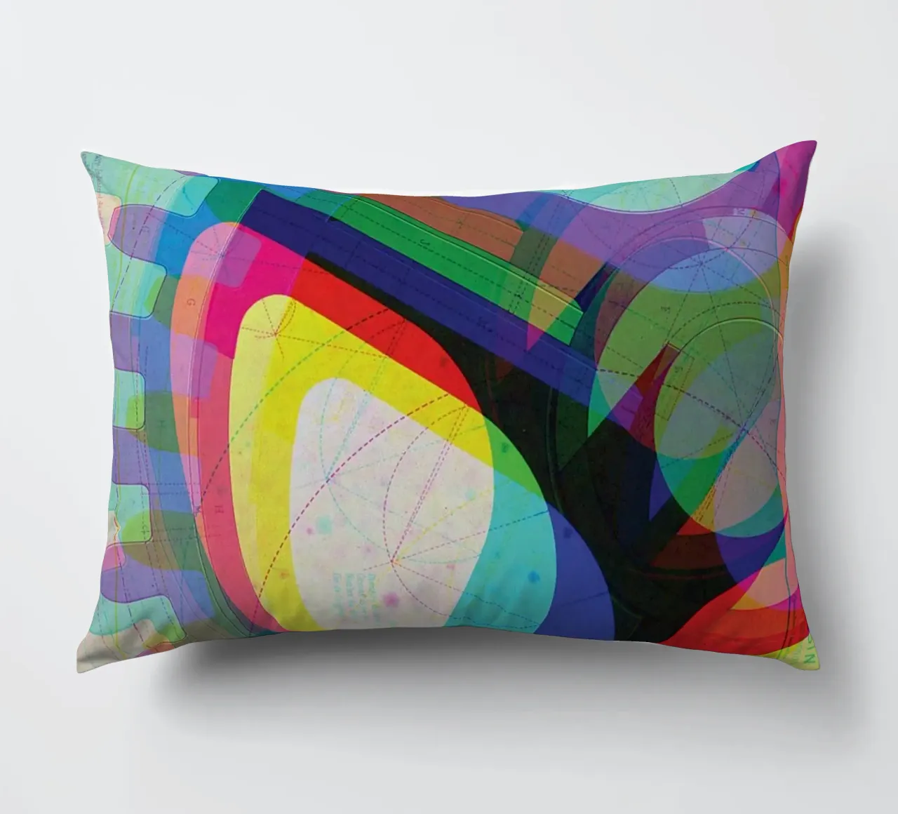 Cog & Color | Stampa d'arte Remix cuscino da Press Play Art Prints