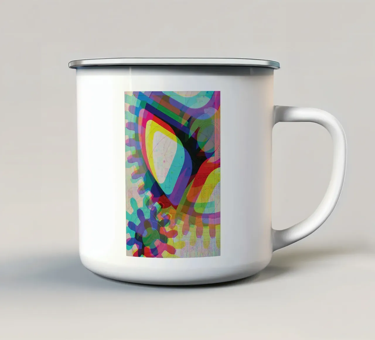 Cog & Color | Press Play Art Print Remix mug en émail de Press Play Art Prints
