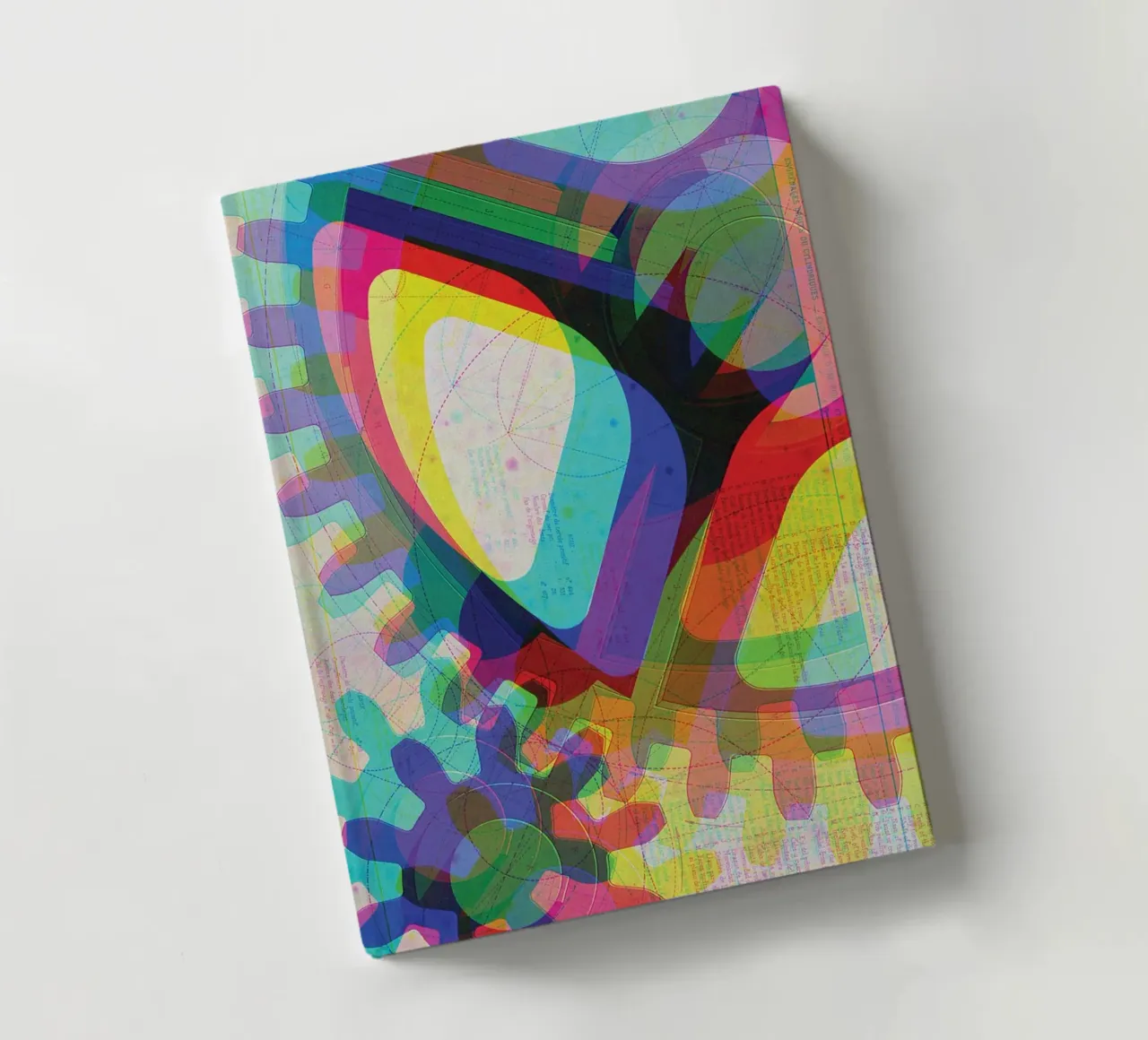 Cog & Color | Press Play Art Print Remix notebook by Press Play Art Prints