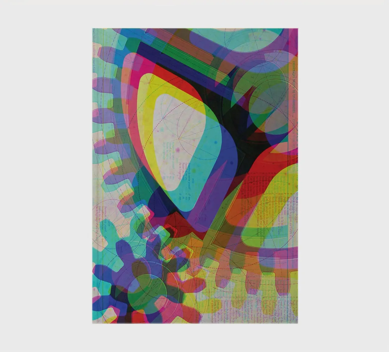 Cog & Color | Press Play Art Print Remix notebook by Press Play Art Prints