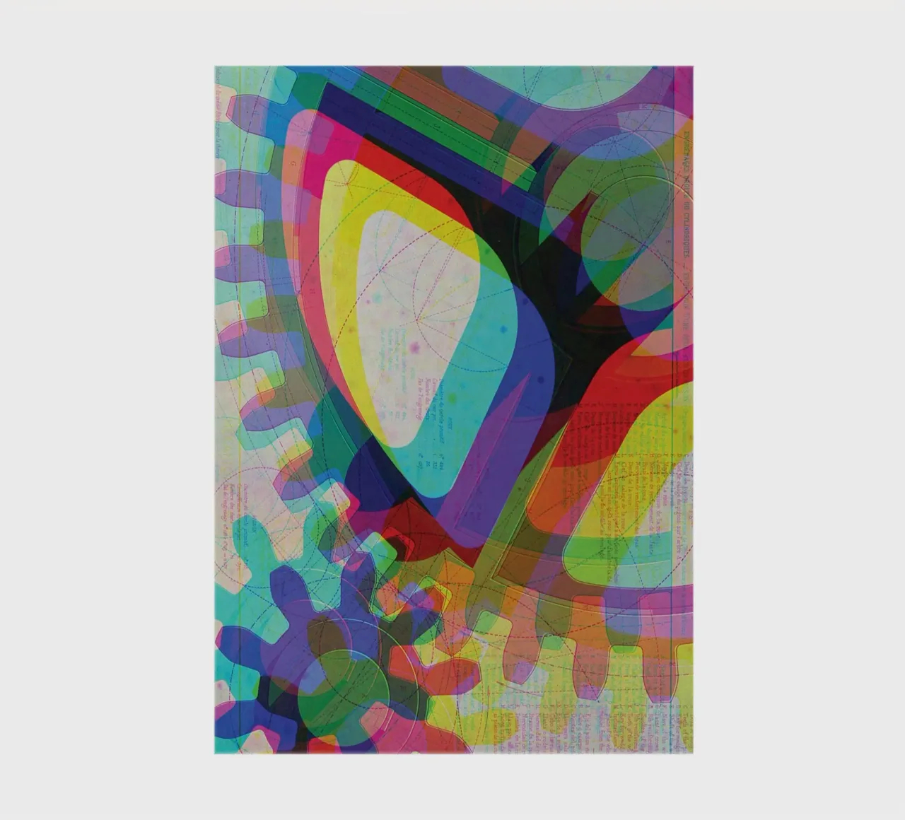 Cog & Color | Press Play Art Print Remix notebook by Press Play Art Prints