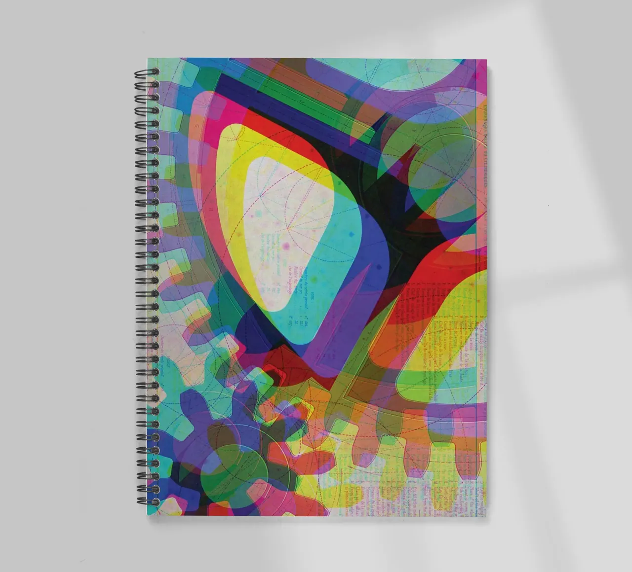 Cog & Color | Press Play Art Print Remix spiral notebook by Press Play Art Prints