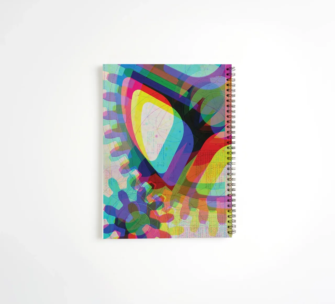 Cog & Color | Press Play Art Print Remix spiral notebook by Press Play Art Prints