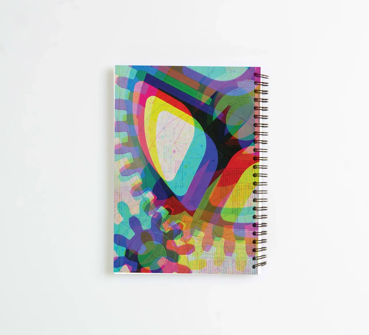 Cog & Color | Press Play Art Print Remix spiral notebook by Press Play Art Prints