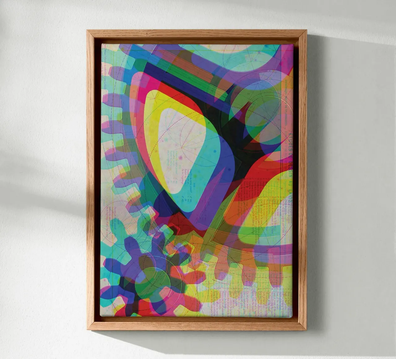 Cog & Color | Press Play Art Print Remix toile de Press Play Art Prints
