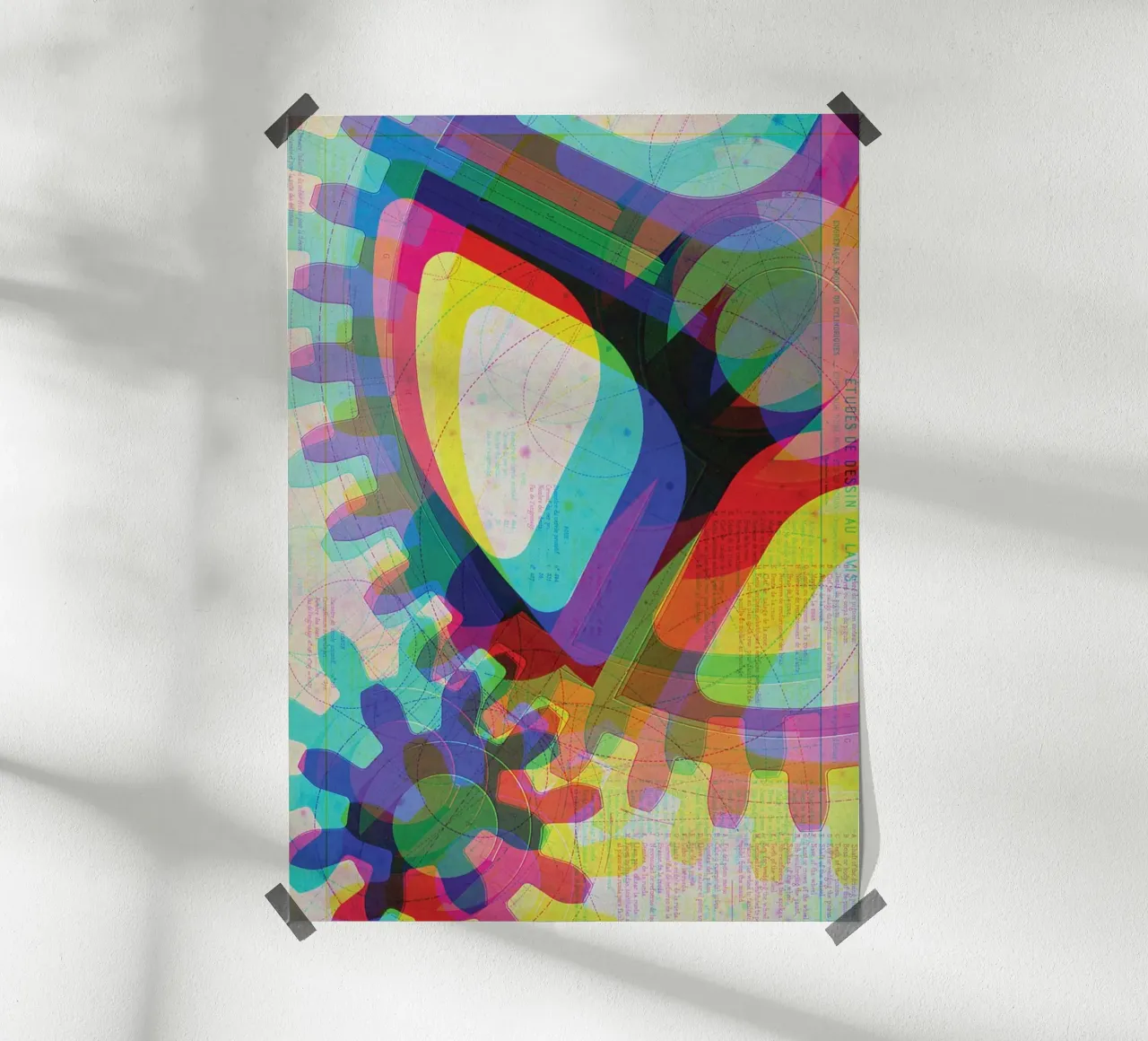 Cog & Color | Press Play Art Print Remix hahnemühle by Press Play Art Prints