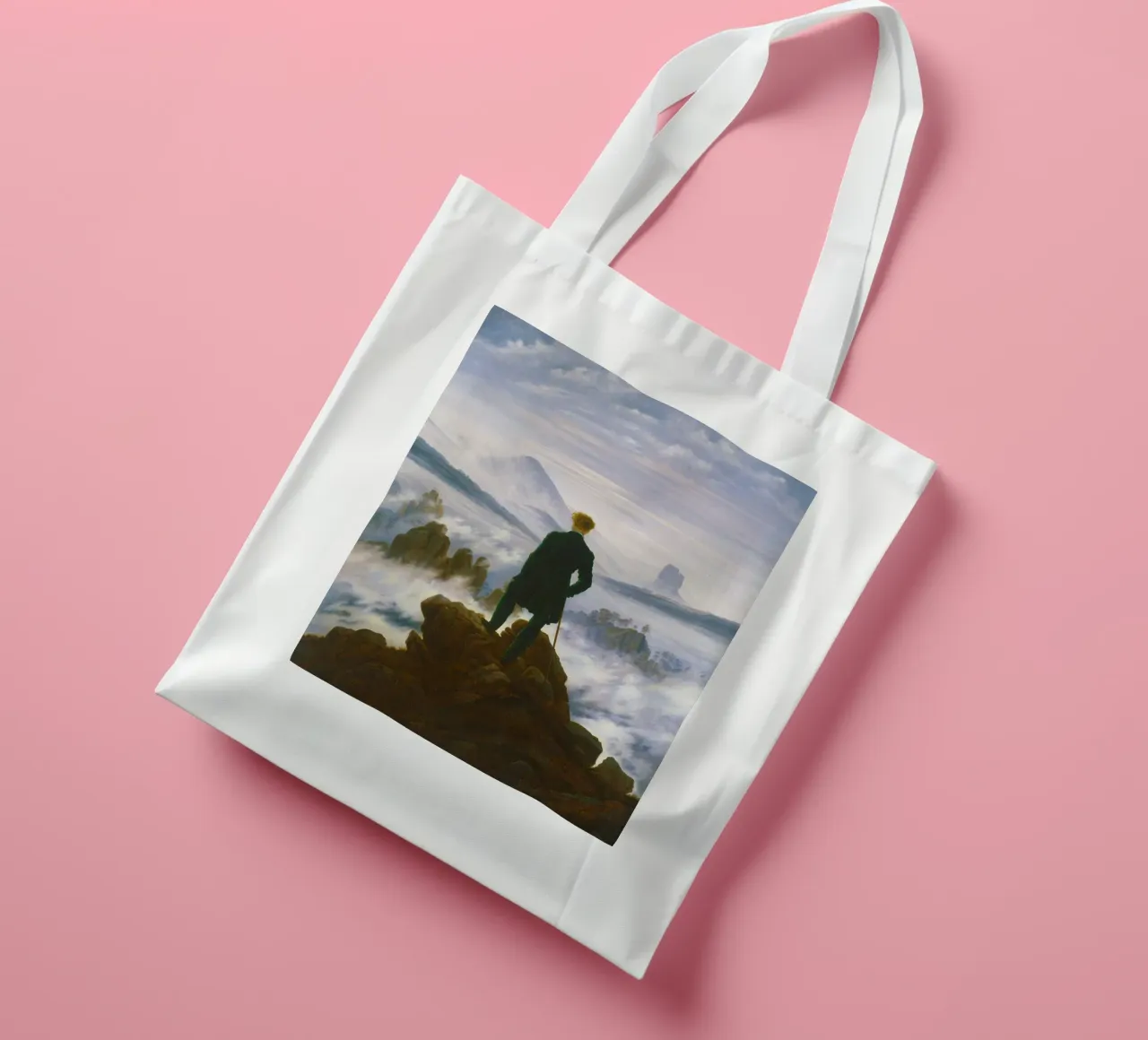 Wanderer above the Sea of Fog by Caspar David Friedrich tote bag by Classic Art Prints