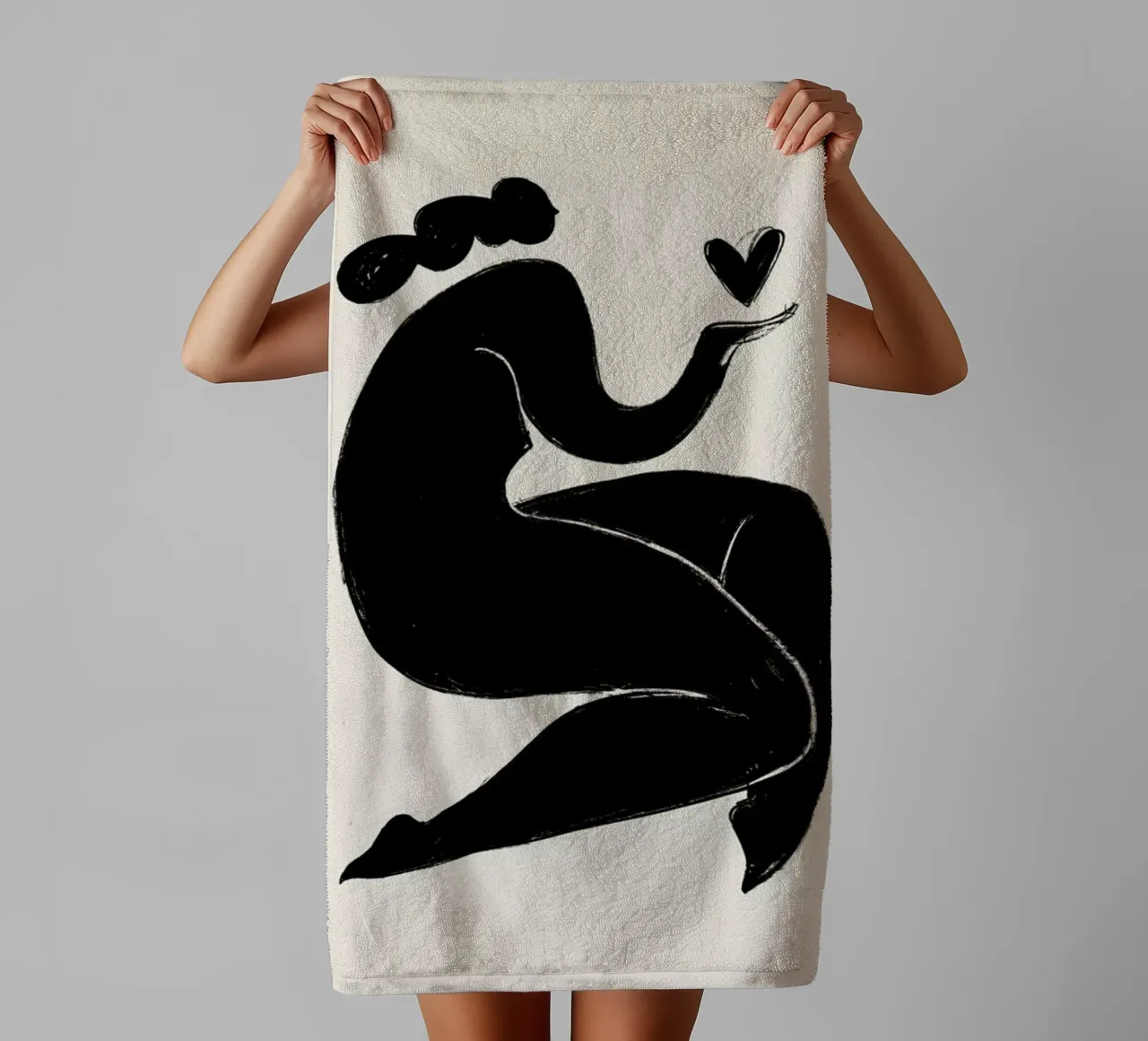 Handful of Love 2 asciugamano da bagno da Graphite