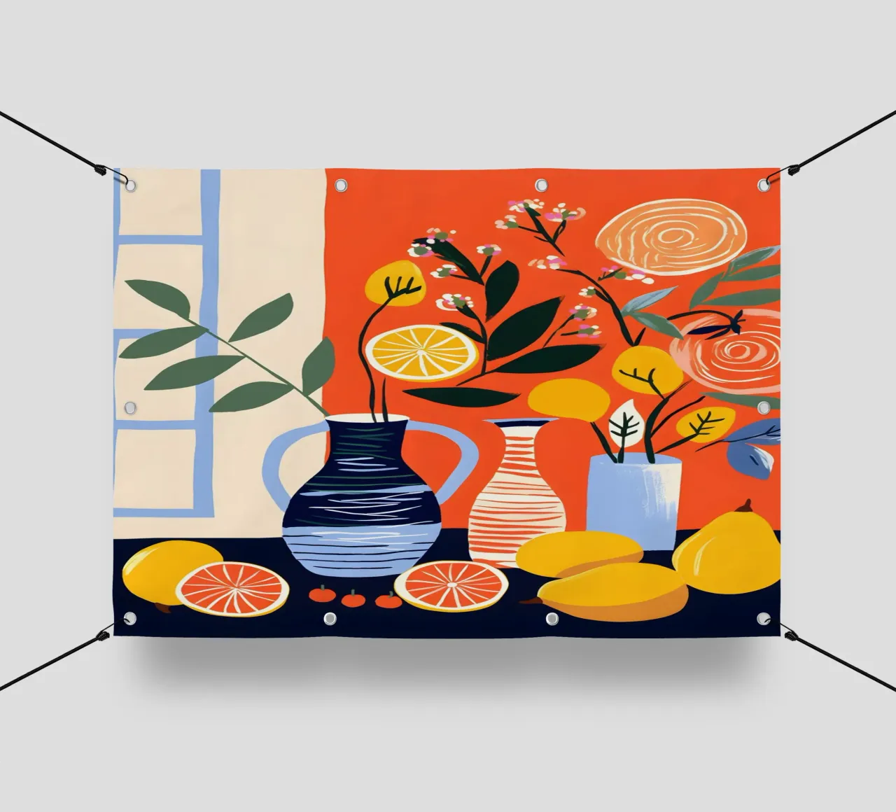 Vases and fruits telo in pvc da LisaArtes