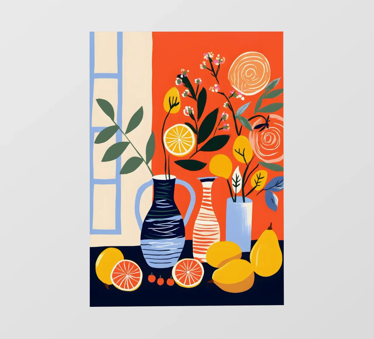 Vases and fruits telo in pvc da LisaArtes