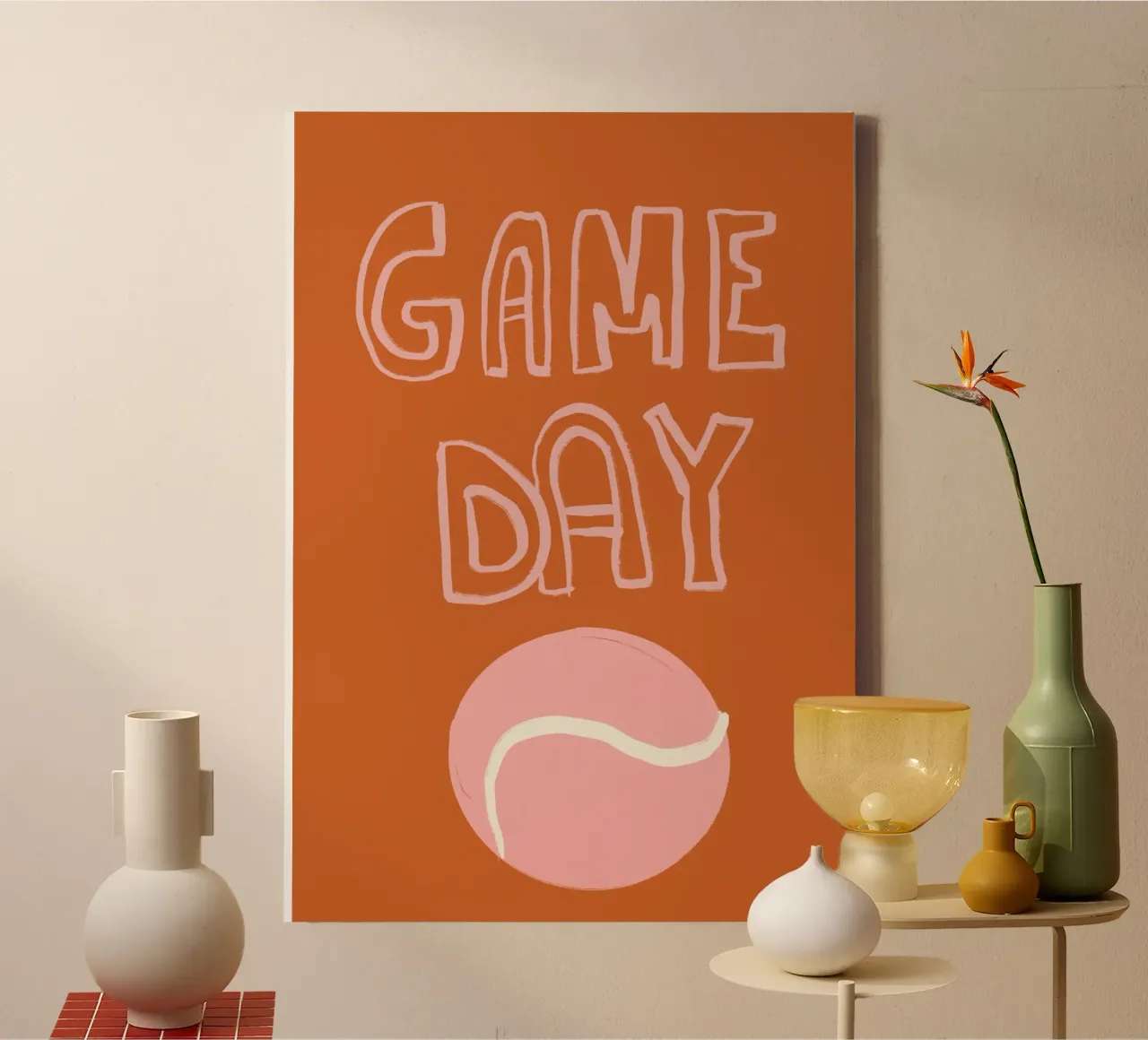 Game Day No 03 tela con Cornice a cassetta da treechild