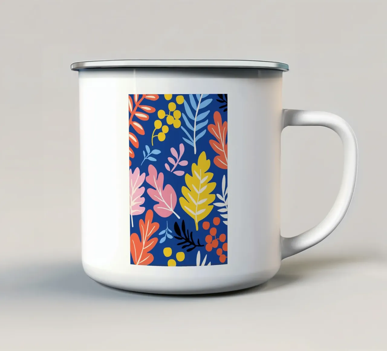 Brightly colored leaves tazza in smalto da LisaArtes