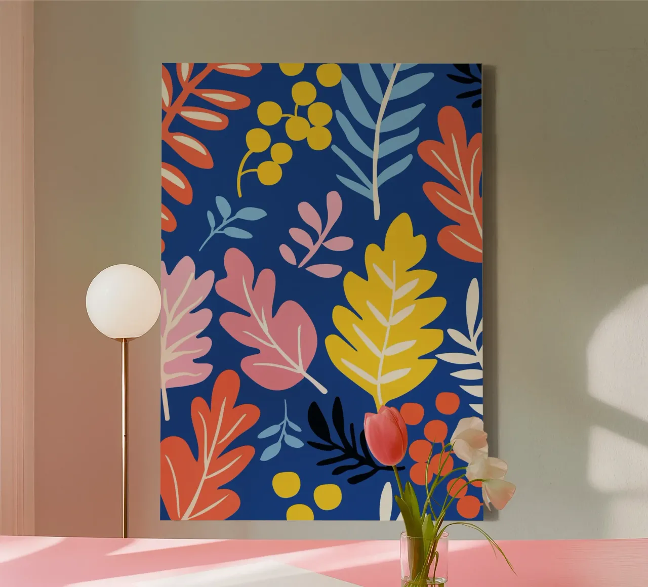 Brightly colored leaves canvas by LisaArtes