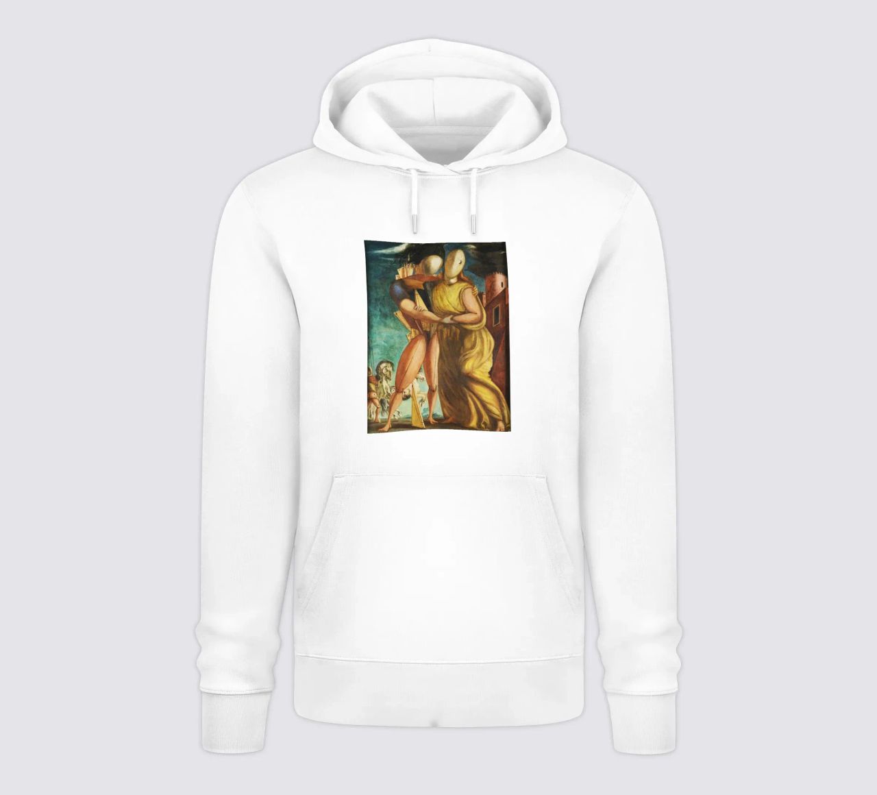 Ettore e Andromaca by Giorgio de Chirico felpa con cappuccio da Classic Art Prints