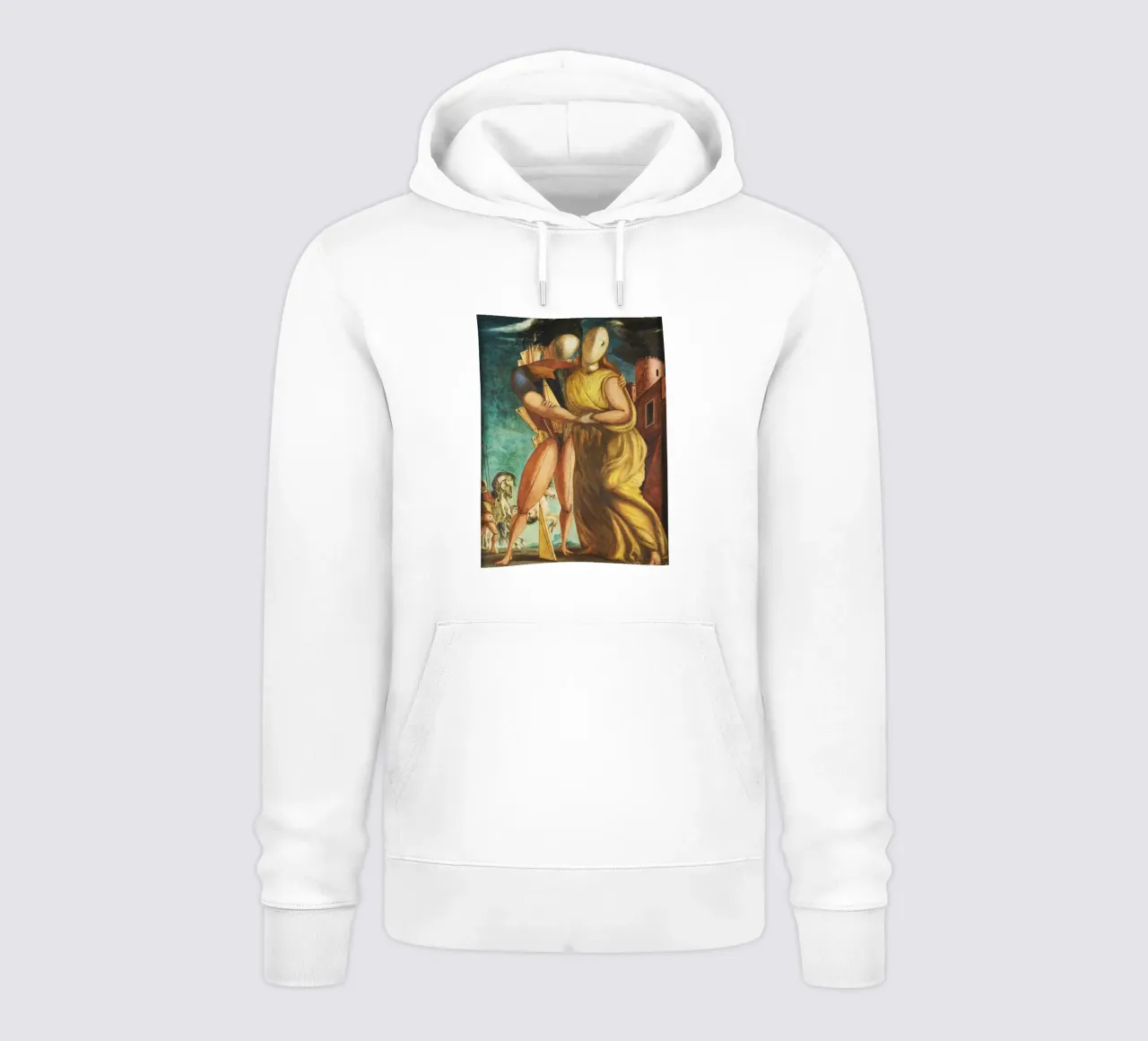 Hector and Andromache by Giorgio de Chirico hoodie by Classic Art Prints