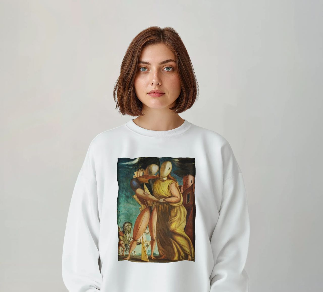 Ettore e Andromaca by Giorgio de Chirico felpa da Classic Art Prints