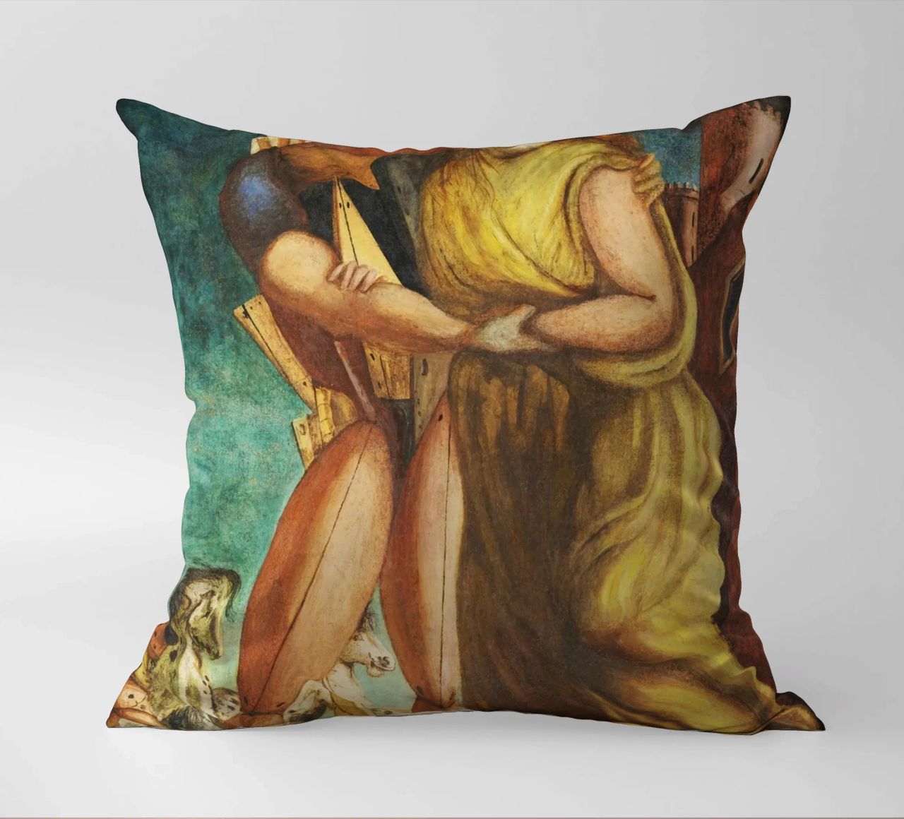 Ettore e Andromaca by Giorgio de Chirico cuscino da Classic Art Prints