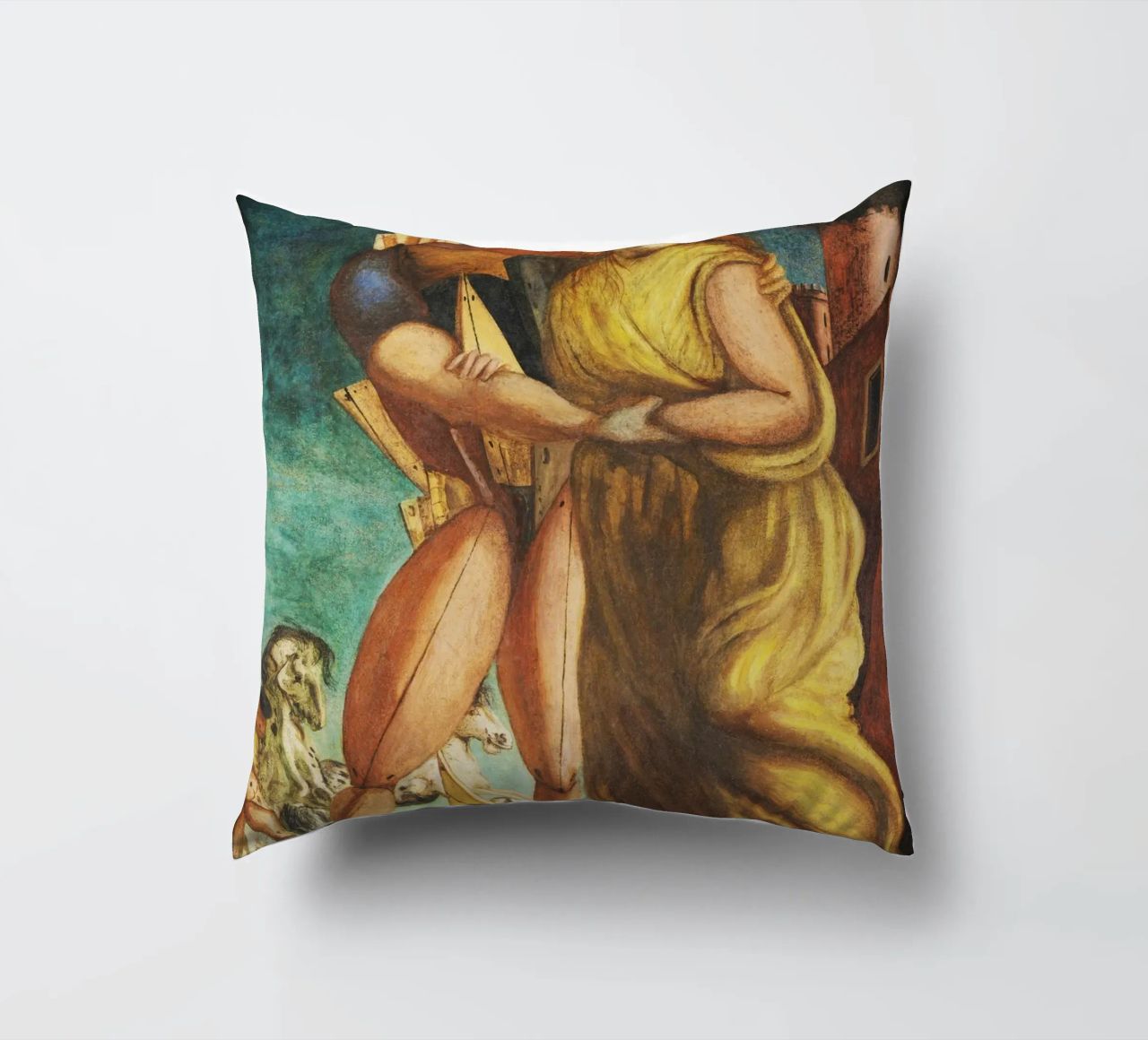 Ettore e Andromaca by Giorgio de Chirico cuscino da Classic Art Prints