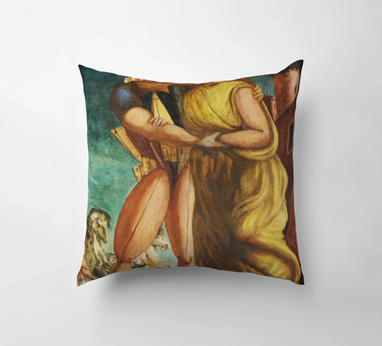 Ettore e Andromaca by Giorgio de Chirico cuscino da Classic Art Prints