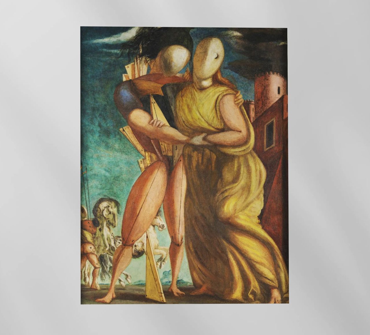 Ettore e Andromaca by Giorgio de Chirico pellicola backlit da Classic Art Prints