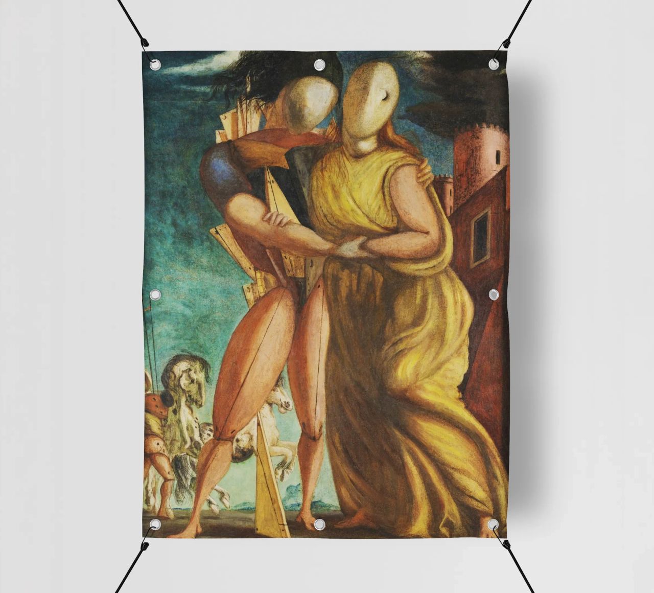 Ettore e Andromaca by Giorgio de Chirico telo in pvc da Classic Art Prints