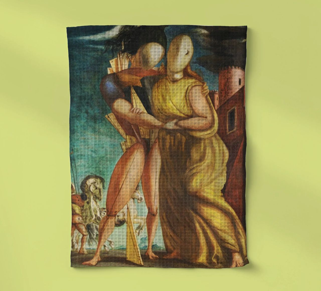Hector et Andromaque par Giorgio de Chirico torchon de Classic Art Prints