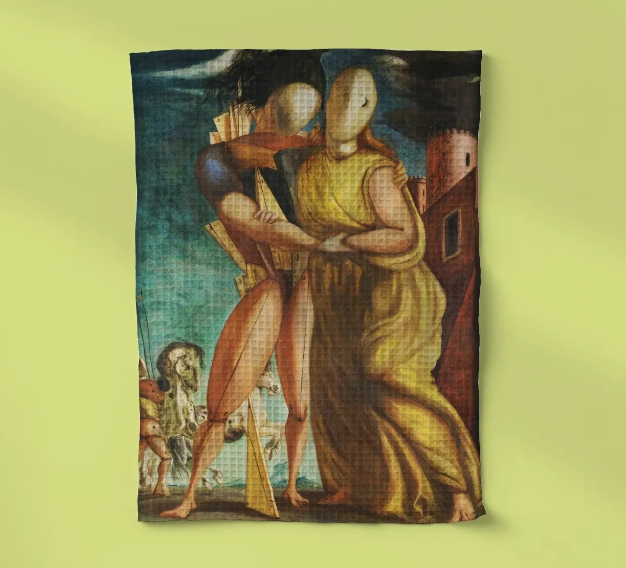 Héctor y Andrómaca de Giorgio de Chirico paño de cocina de Classic Art Prints