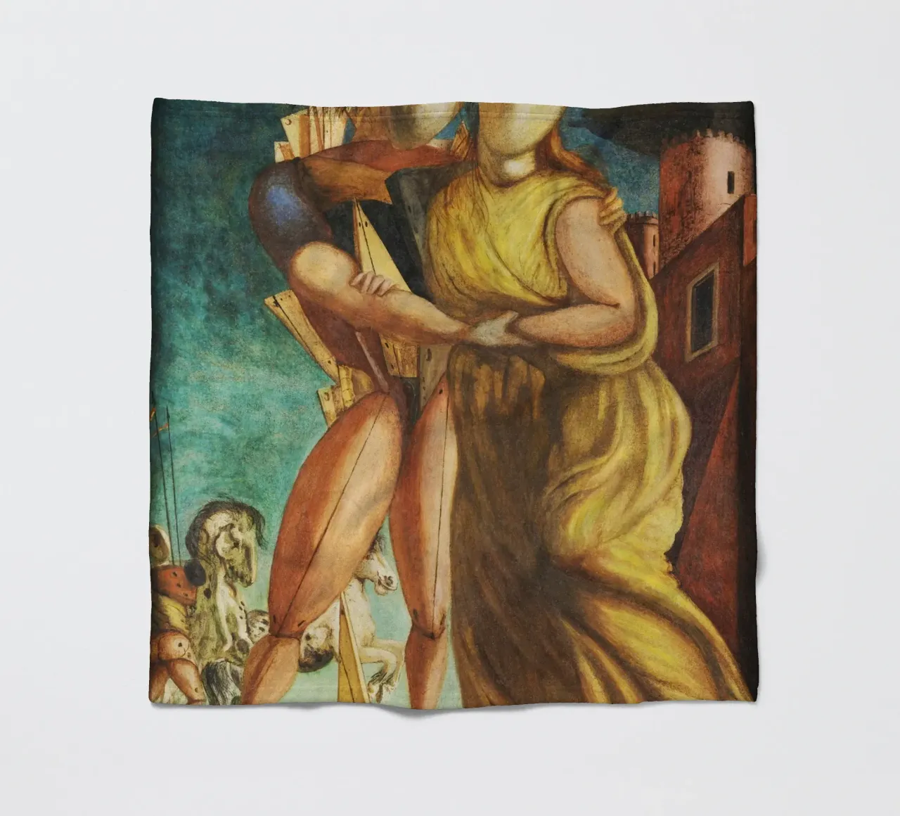 Héctor y Andrómaca de Giorgio de Chirico manta de franela de Classic Art Prints