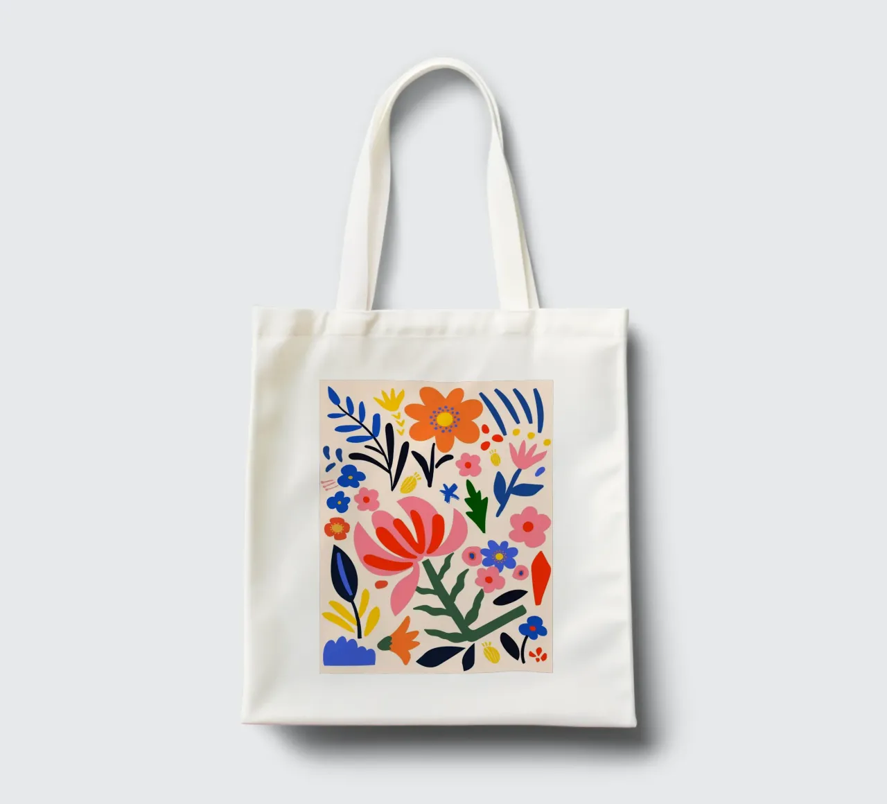 Colorful flowers borsa in juta da LisaArtes