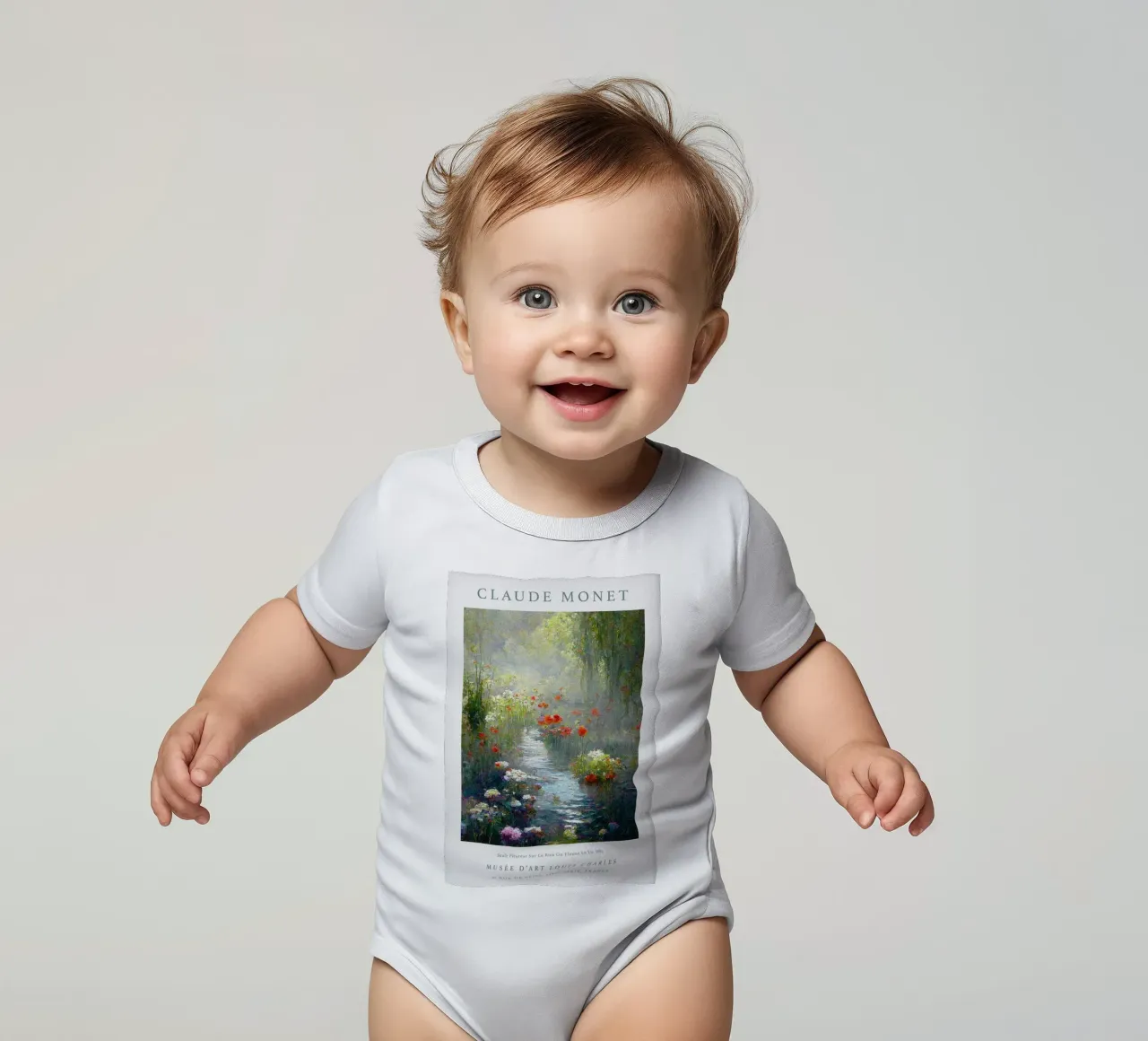 fiume pianta vita flora all'aperto claude monet body neonato maniche corte da belong shop