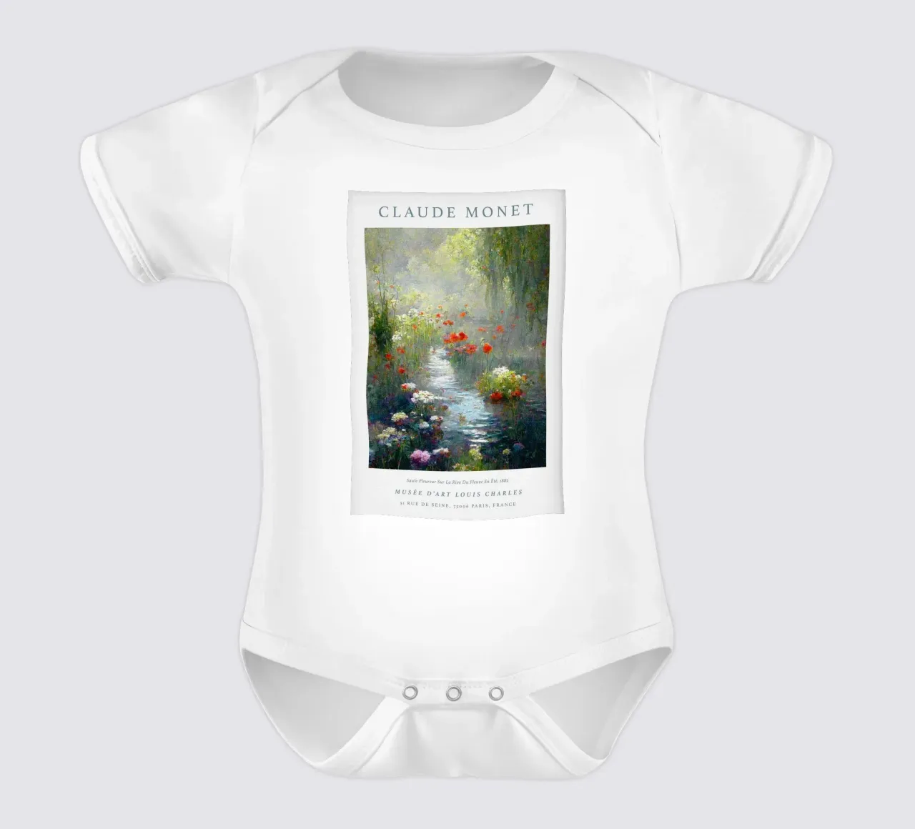 fiume pianta vita flora all'aperto claude monet body neonato maniche corte da belong shop