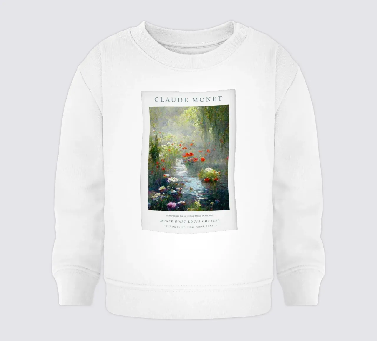 fiume pianta vita flora all'aperto claude monet felpa neonato da belong shop