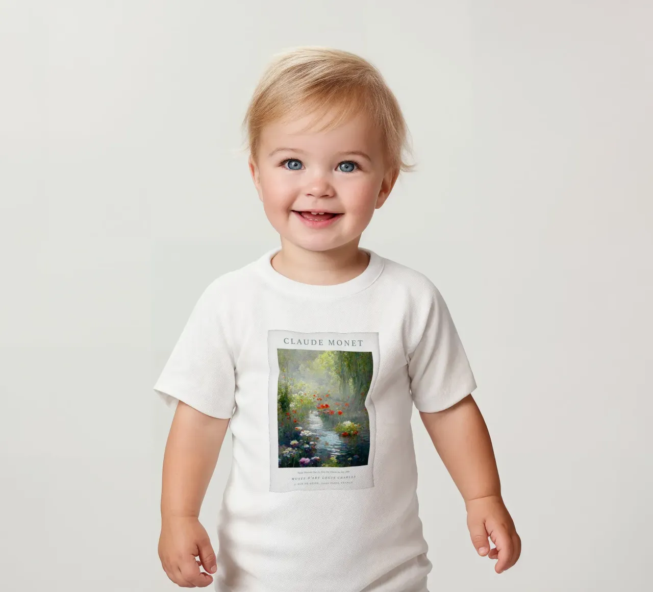 fiume pianta vita flora all'aperto claude monet maglietta neonato da belong shop