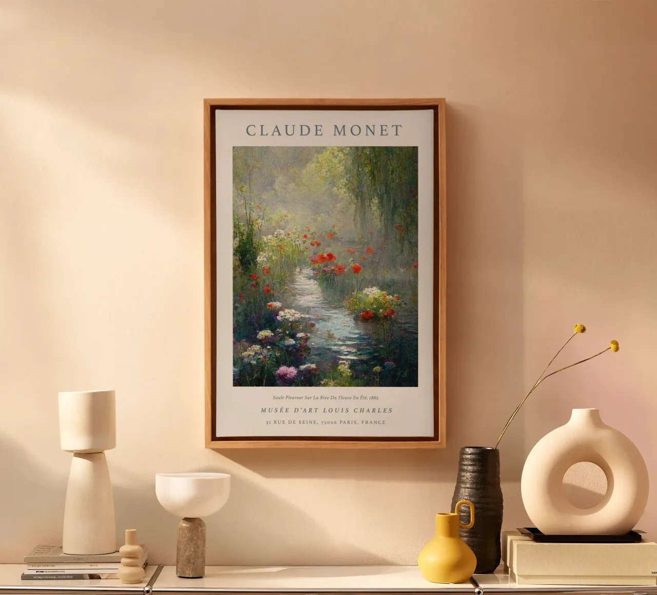 fiume pianta vita flora all'aperto claude monet tela da belong shop