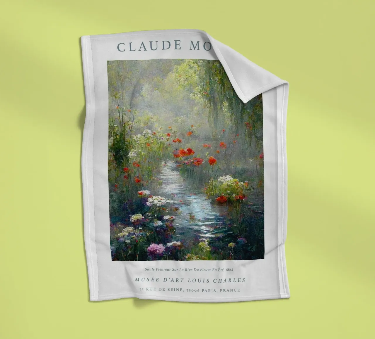 fiume pianta vita flora all'aperto claude monet coperta in pile da belong shop