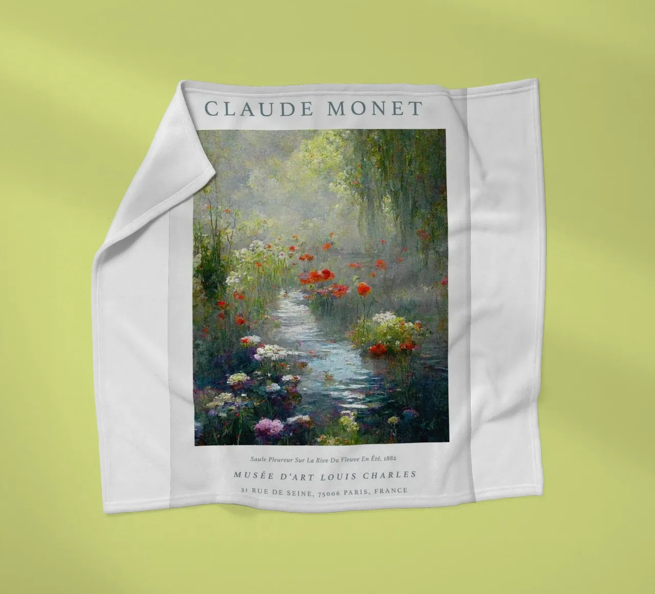 fiume pianta vita flora all'aperto claude monet coperta in pile da belong shop